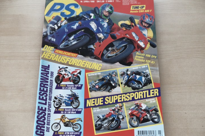 Deckblatt PS Sport Motorrad (03/1998)